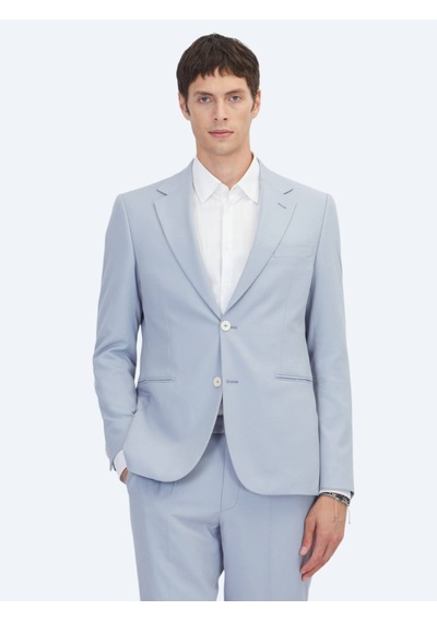 Kip Mavi Düz Modern Fit Takım Elbise