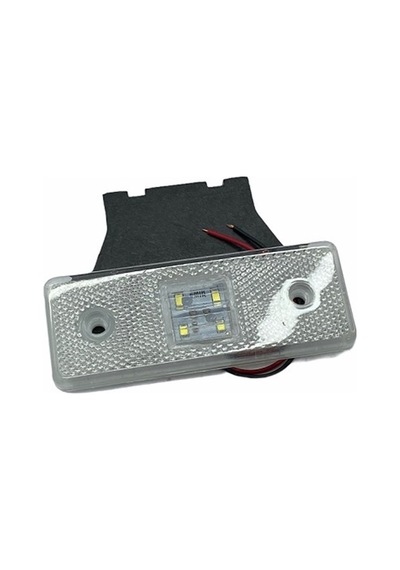 24V Yan Sinyal Lambasi Dorse Side Marker Braketli (4 Ledli) Beyaz