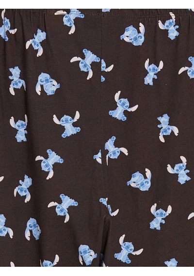 Lcw Young Kahverengi Stitch Baskılı Kadın Pijama Üst