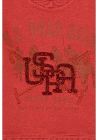 U.S. Polo Assn. Erkek Çocuk Gül Kurusu Bisiklet Yaka Sweatshirt 50308518-VR026 U.S. Polo Assn. Erkek Çocuk Gül Kurusu Bisiklet Yaka Sweatshirt 50308518-VR026