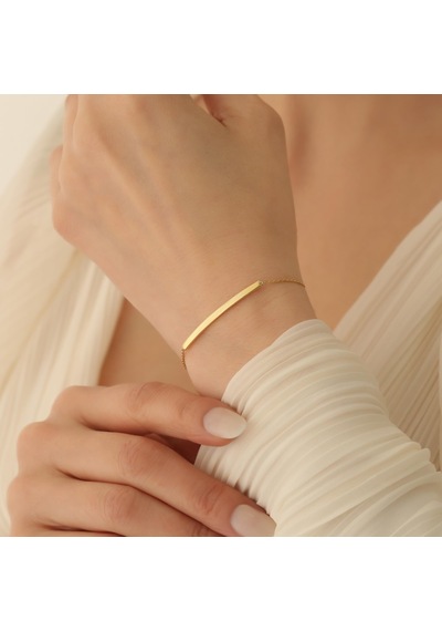 925 Ayar Gümüş İnce Bar Bileklik - 3mm