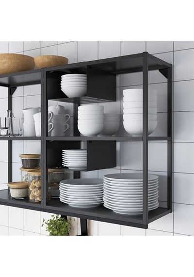 Ikea Enhet Açık Raf Ünitesi, Antrasit, 40x30x75 Cm