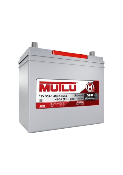 Mutlu 12 Volt 55 Amper Dar Düz Akü Üretim Yılı: 2025