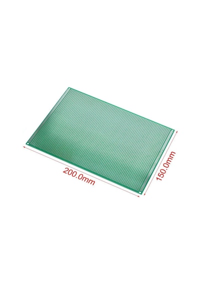 Koodmax 15x20cm Proto Pcb Tek Taraflı Delikli Pertinaks Prototip Deney Kartı Delikli Plaket Pertenak