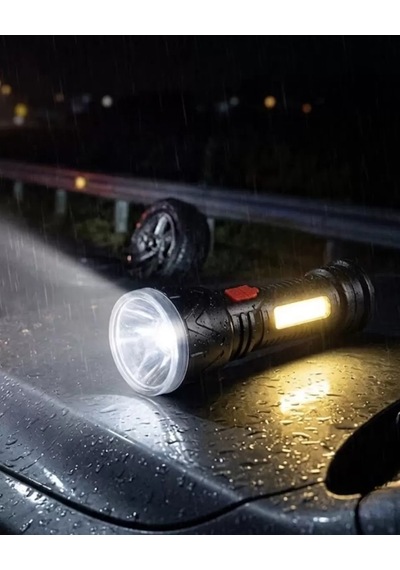 Lexroo Uzun Menzilli Işıldak Şarjlı 9 Led 4 Kademeli Aydınlatma