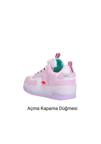 Kız Çocuk Patenli Işıklı Rahat Spor Ayakkabı&yeni Model Tarz Patenli Kaykay Tekerlekli Lila Pembe