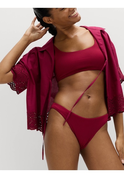 Marks & Spencer Dokulu Bikini Altı Bordo