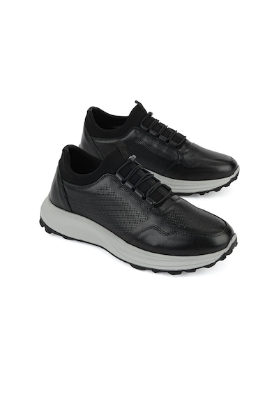 Ziya, Erkek Hakiki Deri Sneaker 161423z521 Siyah 161423z521 000
