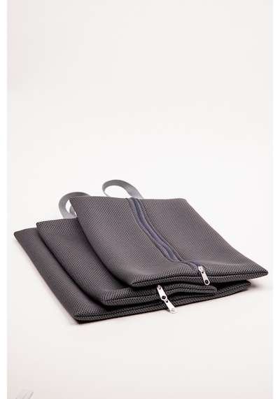 Fabric Craft Bag Valiz Organizer 6 Parça Düzenleyici Çanta Seti Gri Air Mesh File Kumaş Fermuarlı Çok Amaçlı