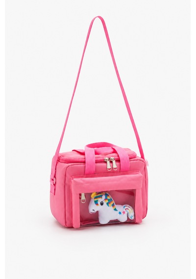 Quovo Kawaii Kore Tarzı Aksesuar Hediyeli Termal Beslenme Çantası Özel Tasarım Kız,erkek Pembe