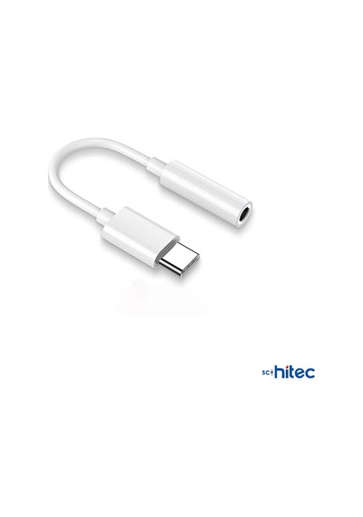 Schitec Usb-c To Headphone Jack Apple Uyumlu iPhone 15 Dönüştürücü Adaptör Beyaz Uc11