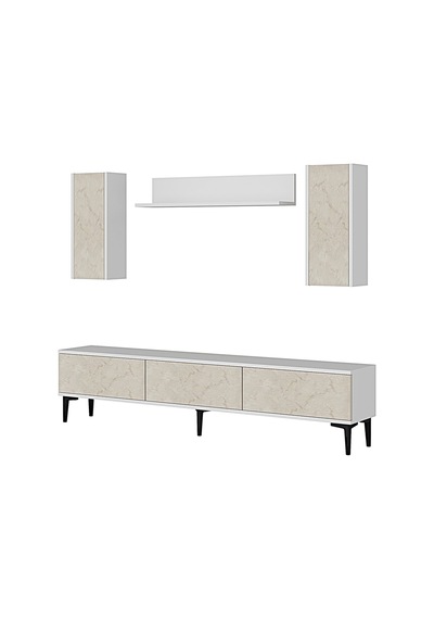 Tvr1899bt - Aplos Tvr180 Tv Ünitesi Takım , Tv Sehpası Beyaz-traverten Kapak 180cm Tvr1899bt - Aplos Tvr180 Tv Ünitesi Takım , Tv Sehpası Beyaz-traverten Kapak 180cm