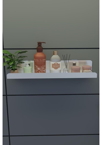 3m Ultra Güçlü Yapışkanlı Beyaz Mutfak&banyo Rafı, Çok Amaçlı Organizer Raf 2 Adet Mt96b
