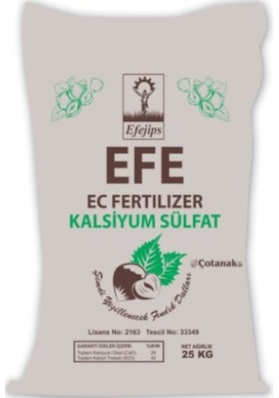 Efe Kalsiyum Sülfat 25 KG Kalsiyum Kükürt