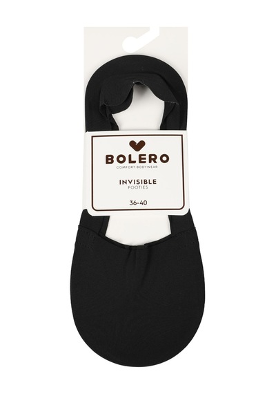 Bolero 3'lü Paket Kadın Görünmez Siyah Babet Çorap - Dikişsiz Lazer Kesim Konforlu Çorap