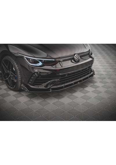 Autogp Vw Golf 8 Ön Tampon Altı Lip Rline 3 Parça Pianoblack