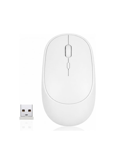 By Nevser Beyaz Renkli Ergonomik Sessiz Kablosuz Mouse Usb Alıcılı, Ofis Ve Oyun İçin Konforlu Bilgisayar Faresi Ms6310 Diğer