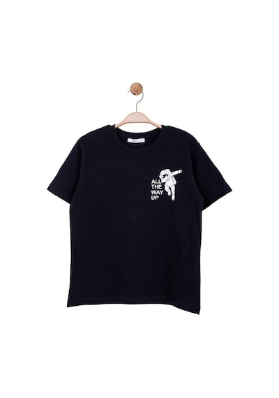Nk Kids Erkek Çocuk Pamuklu All The Way Up Yazılı T-shirt-14001-siyah Siyah