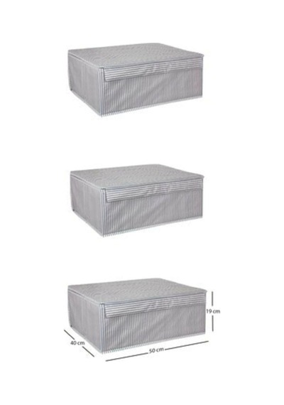 Baza Altı Boy Çok Amaçlı Düzenleyici Kutu Organizer Cırt Cırtlı Hurç 19cm X 40cm X 50cm 10 Adet Açık Gri