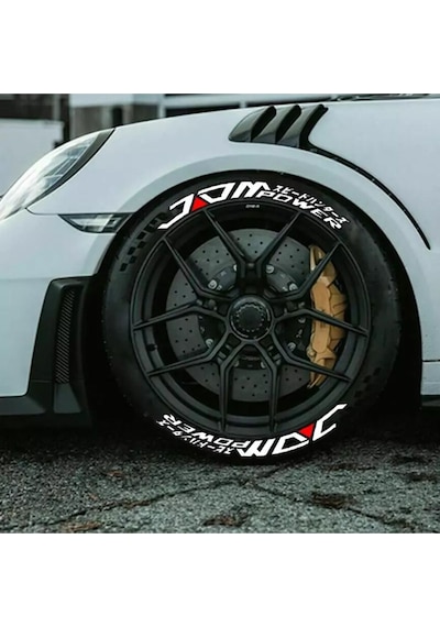 Jdm Power Motosiklet & Araç Oto Lastik Yazısı Sticker Arma 4 Adet 2.5 Cm Uyumlu