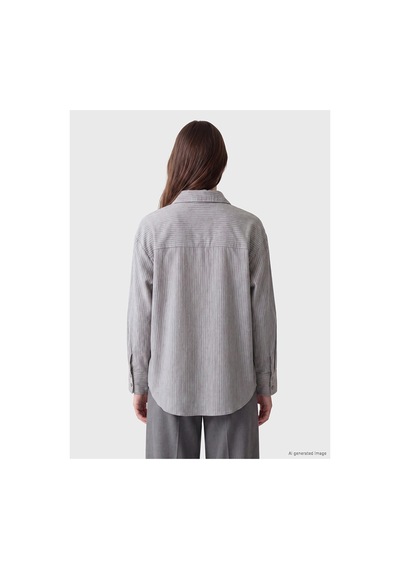 LC Waikiki Alıta Cıty Farkıyla Lcw Modest Gri Asimetrik Dik Yaka Çizgili Kadın Gömlek Gri - 931522880 Gri LC Waikiki Alıta Cıty Farkıyla Lcw Modest Gri Asimetrik Dik Yaka Çizgili Kadın Gömlek Gri - 931522880 Gri