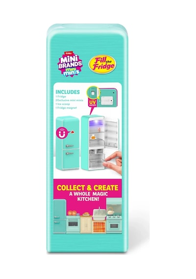 Mini Brands Mini Buzdolabı Seti Işıklı Mini Fridge + Mini Yiyecek Aksesuarları Oyuncak