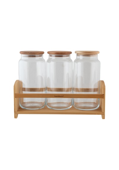 Bambum Bench Plus 4 Parça Standlı Baharat Takımı 1220 Ml Çok Renkli