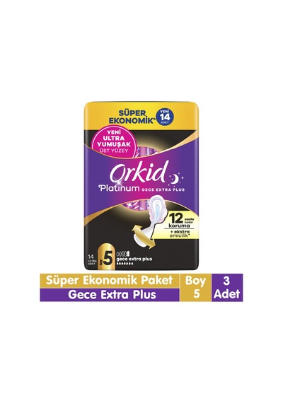 Orkid Platinum Gece Ekstra Plus Süper Ekonomik Paket 14x3 42 Adet