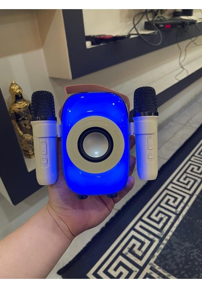 K31 Bluetoothlu Işıklı Mikrofonlu Hem Karaoke Hemde Hoparlör Bir Arada