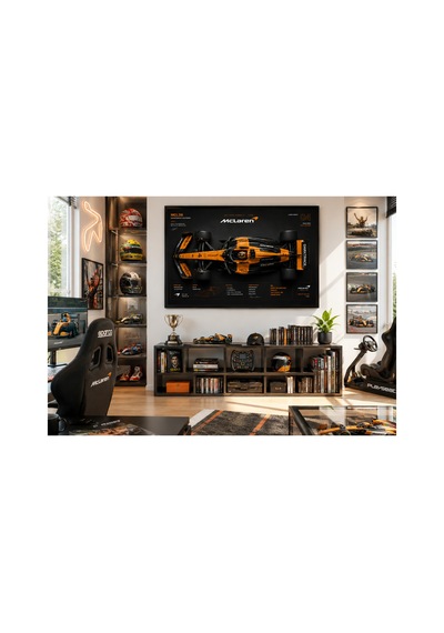 Mclaren Mcl38 Formula 1 Özel Tasarım Çerçeveli Poster