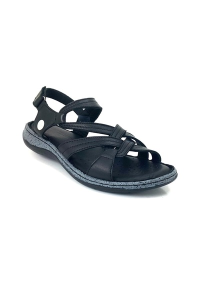 Mammamia D25ys-2530 Kadın Hakiki Deri Comfort Sandalet Siyah Siyah