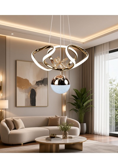 Mini Küçük Dron Modern Ledli Avize 3 Renk Power Ledli Gold Kaplama Çoçuk Odası Yatak Odası Mutfak