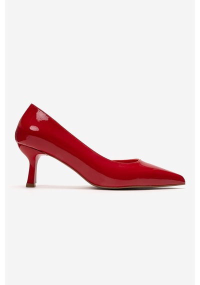 Luvishoes Arel Kırmızı Rugan Kadın Topuklu Ayakkabı