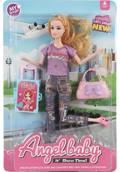 Bıgtree Angelbaby Seyahat Bebekleri Seri2 Hs Happy Yazılı Tişörtl