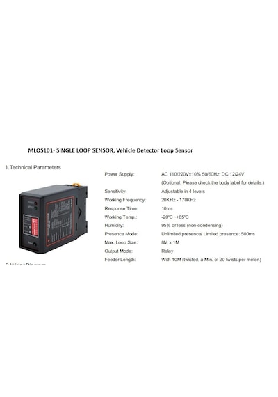 Megoras Mlos101 Araç Algılama Sensörü, Vehicle Loop Sensor