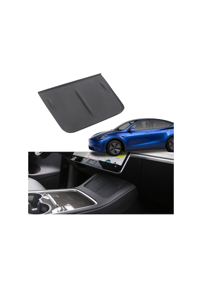 Tesla Model Y - Model 3 Tpe Plastik Telefon Şarj Pedi - Siyah