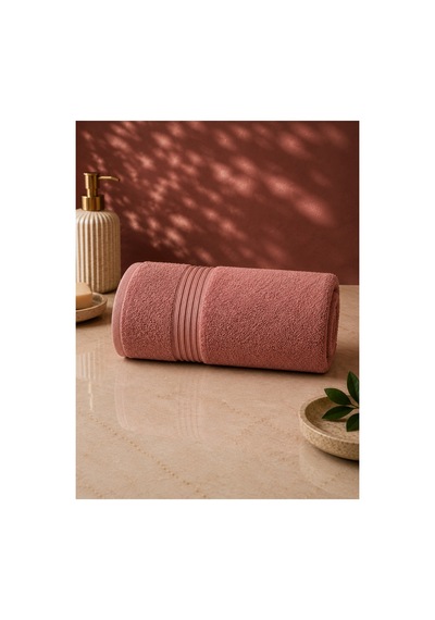2 Li Banyo Havlu Seti 70x140 + 50x90 Yumuşak Dokulu Yüksek Emici Banyo Ve El Yüz Havlusu Takımı Pembe