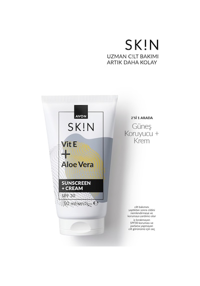 Avon Skin Güneş Koruyucu + Krem SPF30 50 ML