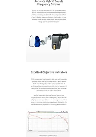 Zero Mavi Dual Dynamic Drivers In-ear Headphone Sahne, Stüdyo Veya Odyofil İçin Çift Sürücülü Kulak İçi/ın-ear Diğer