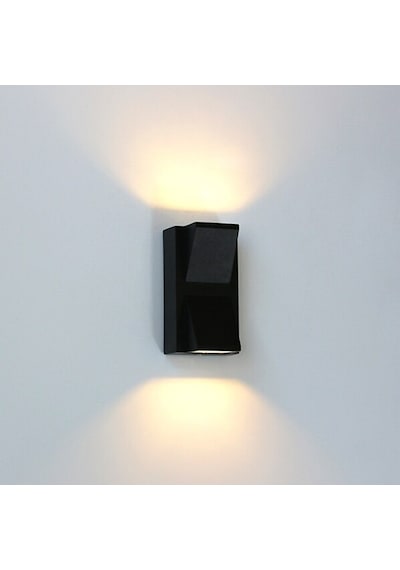 Rodos İç ve Dış Mekan Modern Dekoratif Led Aplik 7 Watt Gün Işığı Siyah