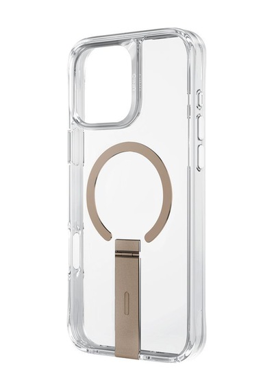 Apple Uyumlu iPhone 16 Pro Kılıf Eleva Serisi Standlı Magsafe Özellikli Magclick Premium Kılıf Gold