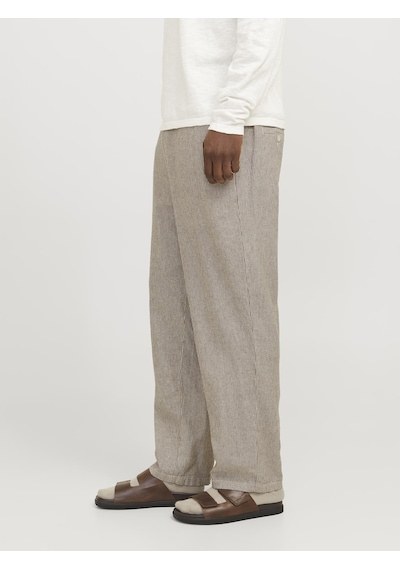 Jack & Jones Erkek Keten Karışımlı Chino Pantolon - Karl - 12269371 Morel