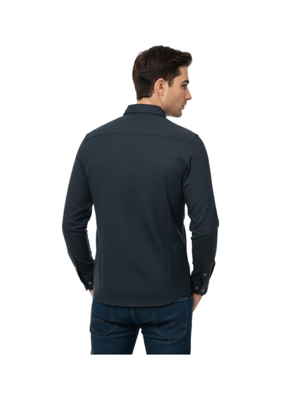 Kamer Erkek Kışlık Slim Fitt Uzun Kol Çift Cep Kapak Gömlek 2414 Bgl-st04797 Yeşil