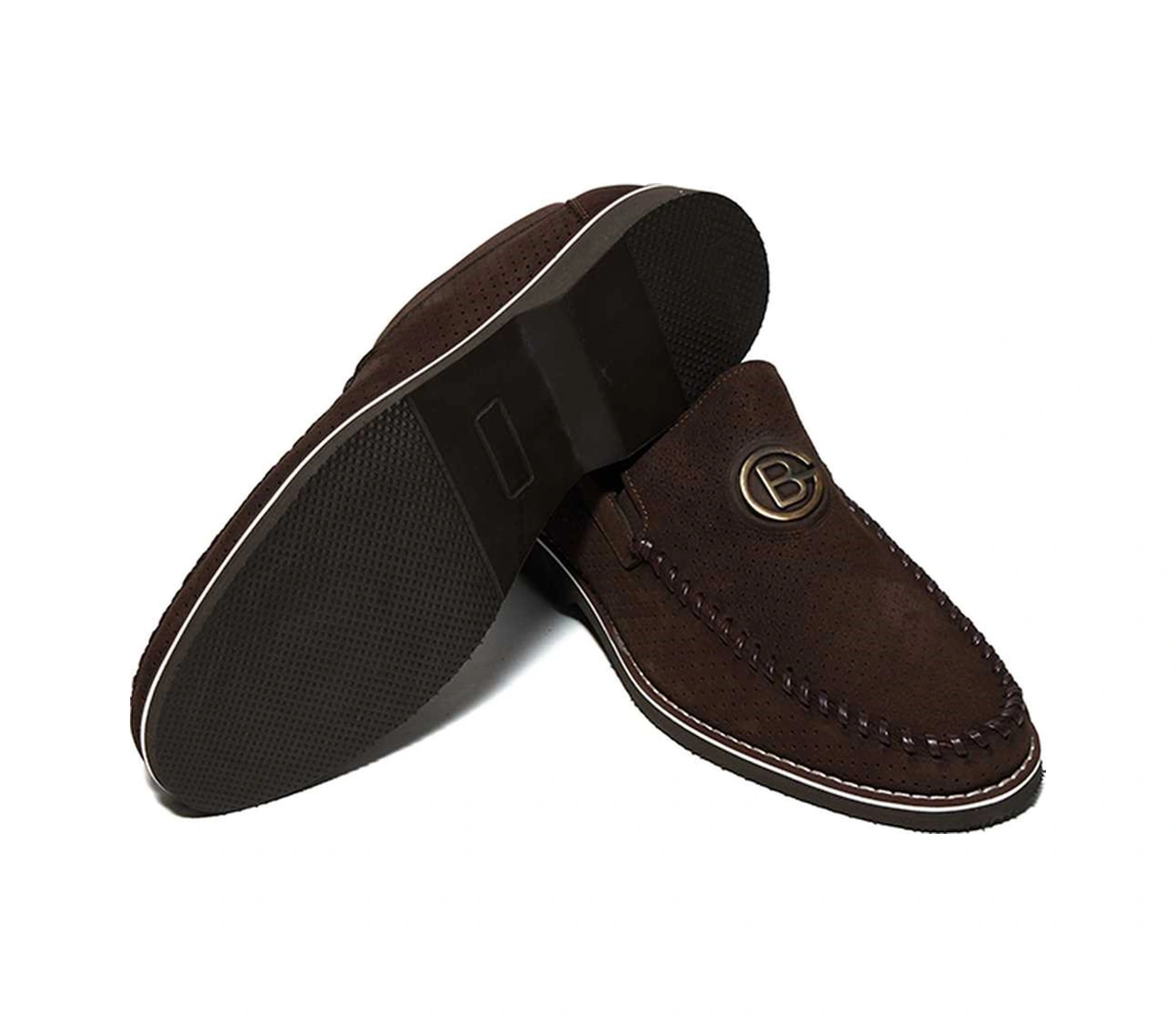 Bestello Bağcıksız Eva Taban Loafer 331-080 Erkek Ayakkabı Kahve Nubuk