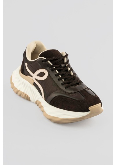 Mubiano Kadın Sneaker Kalın Tabanlı Bağcıklı Spor Ayakkabı Kairo Kahverengi Kahverengi Mubiano Kadın Sneaker Kalın Tabanlı Bağcıklı Spor Ayakkabı Kairo Kahverengi Kahverengi