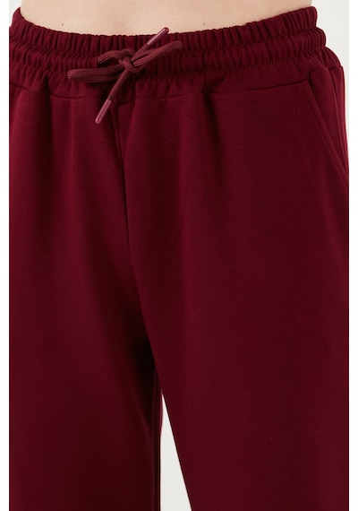 Lela Streç Regular Fit Oysho Kumaş Bayan Eşofman Altı 5865798O Bordo