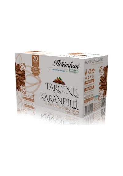 Hekimhan Bitkisel Tarçınlı Karanfilli Doğal Bitki Süzen Poşet Çay 20 x 2 G