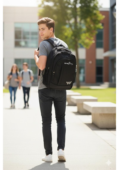 Walkway Kupra Sırt Çantası Siyah-füme Unisex Okul Çantası Siyah