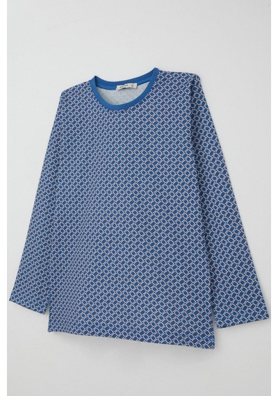 Breeze Erkek Çocuk Pijama Takımı Kare Desenli 9-12 Yaş, Mavi Mavi