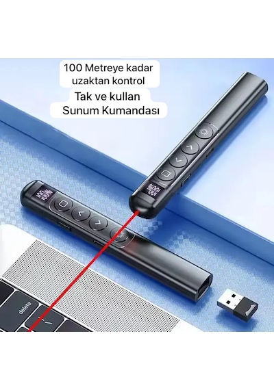Ultratekno S7 Dijital Ekranlı Şarjlı Lazer Sunum Kumandası